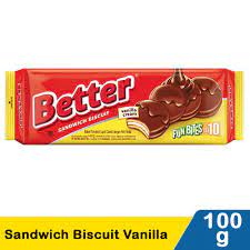 BETTER SANDWICH BISCUIT VANILLA PCK 120g